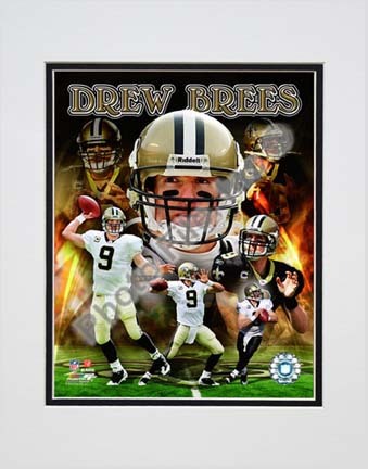 Drew Brees 2010 Portrait Plus Double Matted 8” x 10” Photograph (Unframed)