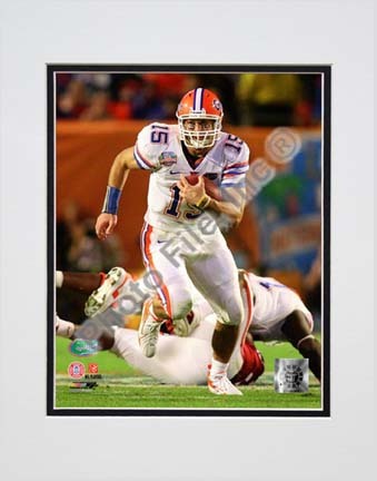 Tim Tebow Florida Gators 2009 Action "Run" Double Matted 8” x 10” Photograph (Unframed)