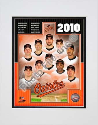 Baltimore Orioles 2010 "Team Composite" Double Matted 8” x 10” Photograph (Unframed)