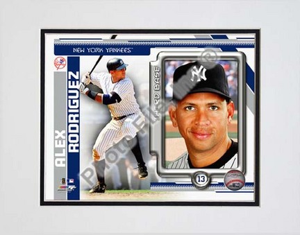 Alex Rodriguez 2010 Studio Plus Double Matted 8” x 10” Photograph (Unframed)