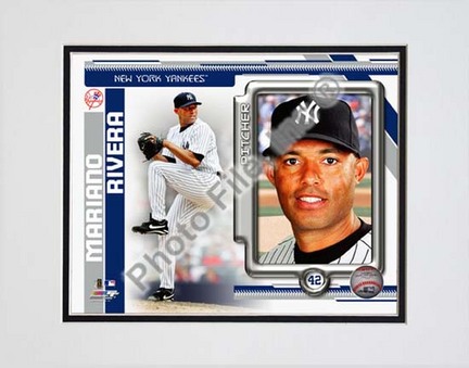 Mariano Rivera 2010 Studio Plus Double Matted 8” x 10” Photograph (Unframed)