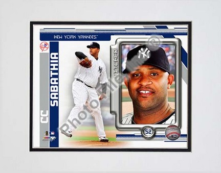 C.C. Sabathia 2010 Studio Plus Double Matted 8” x 10” Photograph (Unframed)