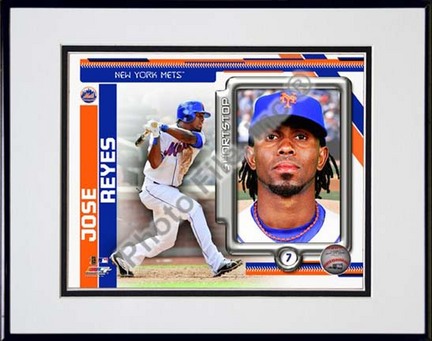 Jose Reyes 2010 Studio Plus Double Matted 8” x 10” Photograph in Black Anodized Aluminum Frame