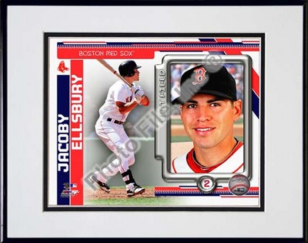 Jacoby Ellsbury 2010 Studio Plus Double Matted 8” x 10” Photograph in Black Anodized Aluminum Frame
