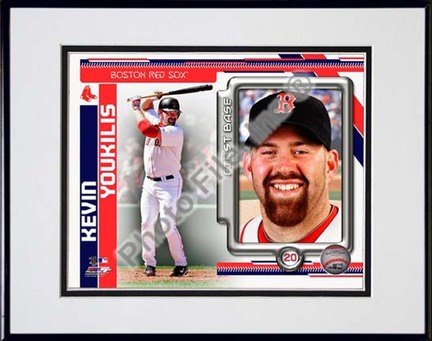 Kevin Youkilis 2010 Studio Plus Double Matted 8” x 10” Photograph in Black Anodized Aluminum Frame