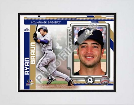 Ryan Braun 2010 Studio Plus Double Matted 8” x 10” Photograph (Unframed)