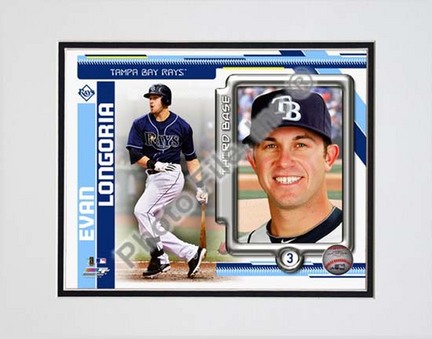 Evan Longoria 2010 Studio Plus Double Matted 8” x 10” Photograph (Unframed)