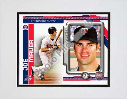 Joe Mauer 2010 Studio Plus Double Matted 8” x 10” Photograph (Unframed)