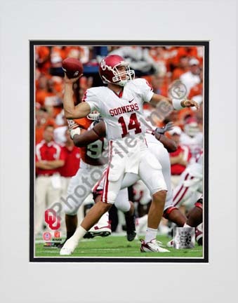 Sam Bradford Oklahoma Sooners 2007 Action Double Matted 8” x 10” Photograph (Unframed)