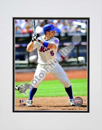 David Wright 2010 Action "Front View Stance" Double Matted 8â€ x 10â€ Photograph (Unframed)