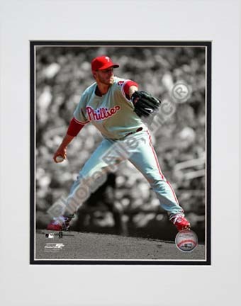 Roy Halladay 2010 Spotlight Action Double Matted 8” x 10” Photograph (Unframed)