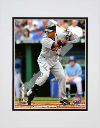 Carlos Guillen 2010 Batting Action Double Matted 8” x 10” Photograph (Unframed)