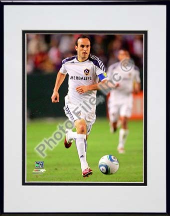 Landon Donovan 2010 Action Double Matted 8” x 10” Photograph in Black Anodized Aluminum Frame