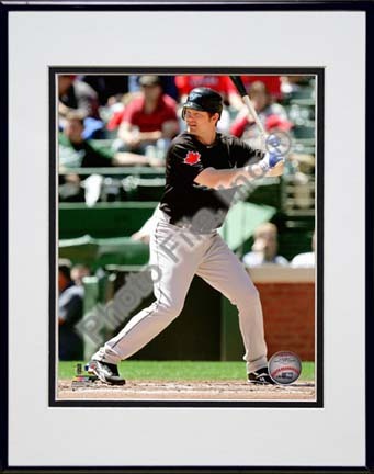 Adam Lind 2010 Action "At Bat" Double Matted 8” x 10” Photograph in Black Anodized Aluminum Frame