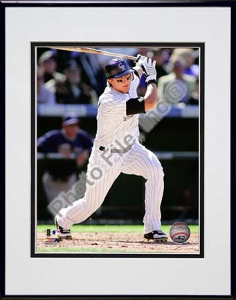 Troy Tulowitzki 2010 Action "Out of the Box" Double Matted 8” x 10” Photograph in Black Anodized Aluminum 