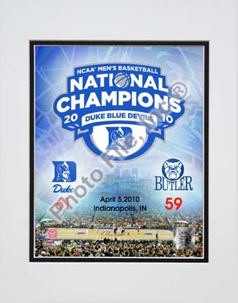 Duke Blue Devils 2010 "NCAA Final 4 Champions Composite" Double Matted 8” x 10” Photograph (Unframed)