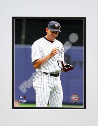 Alex Rodriguez 2010 Yankees World Series Ring Ceremony Double Matted 8” x 10” Photograph (Unframed)