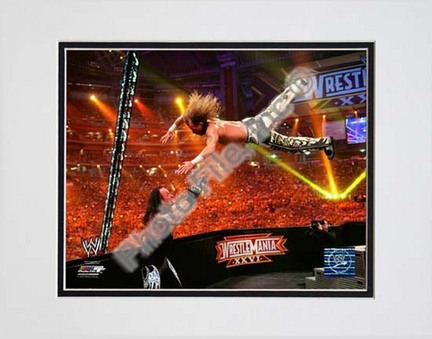 Shawn Michaels Wrestlemania 26 Action "Dive" Double Matted 8” x 10” Photograph (Unframed)