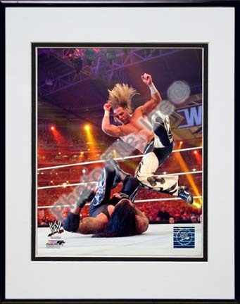 Shawn Michaels Wrestlemania 26 Action "Slam" Double Matted 8” x 10” Photograph in Black Anodized Aluminum 