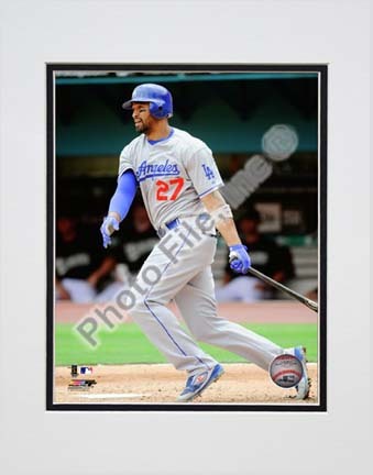 Matt Kemp 2010 Action "Away Jersey" Double Matted 8” x 10” Photograph (Unframed)