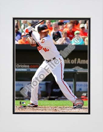 Adam Jones 2010 Action "At Bat" Double Matted 8” x 10” Photograph (Unframed)