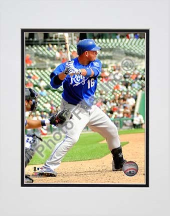 Billy Butler 2010 Action "At Bat" Double Matted 8” x 10” Photograph (Unframed)