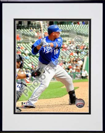 Billy Butler 2010 Action "At Bat" Double Matted 8” x 10” Photograph in Black Anodized Aluminum Frame