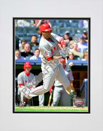 Torii Hunter 2010 Batting Action Double Matted 8” x 10” Photograph (Unframed)