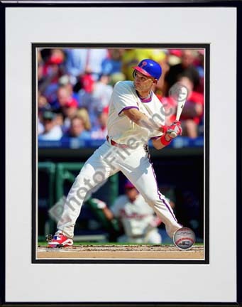 Raul Ibanez 2010 Action "Swing" Double Matted 8” x 10” Photograph in Black Anodized Aluminum Frame