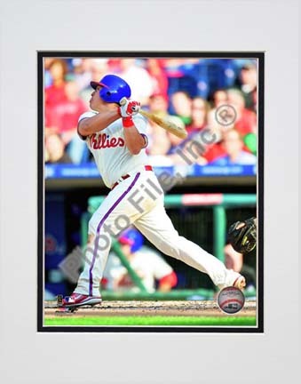 Carlos Ruiz 2010 Action "Follow Through" Double Matted 8” x 10” Photograph (Unframed)