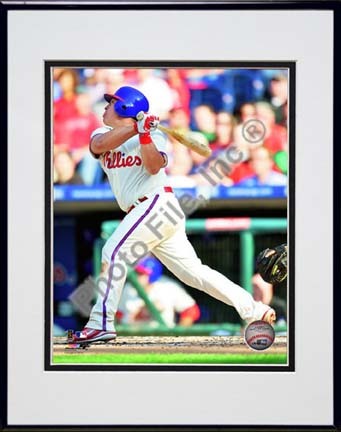 Carlos Ruiz 2010 Action "Follow Through" Double Matted 8” x 10” Photograph in Black Anodized Aluminum Fram