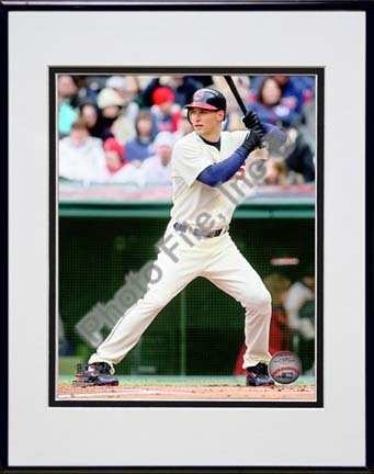 Grady Sizemore 2010 Action "Stance" Double Matted 8” x 10” Photograph in Black Anodized Aluminum Frame
