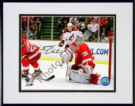 Jimmy Howard 2009 - 2010 Action "Red Jersey" Double Matted 8” x 10” Photograph in Black Anodized Aluminum 