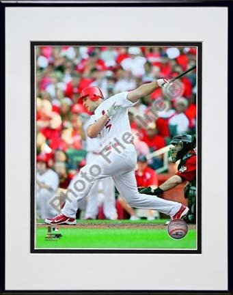 Matt Holliday 2010 Action "Follow Through" Double Matted 8” x 10” Photograph in Black Anodized Aluminum Fr