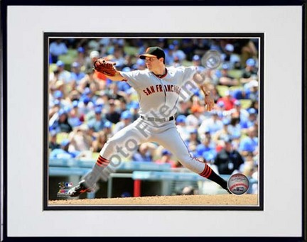 Barry Zito 2010 Action "Pitching" Double Matted 8” x 10” Photograph in Black Anodized Aluminum Frame