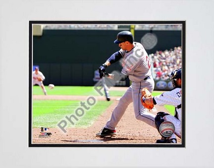 Grady Sizemore 2010 Action "Connect" Double Matted 8” x 10” Photograph (Unframed)