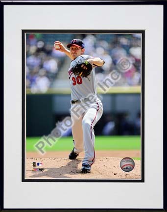 Scott Baker 2010 Action "Away Jersey" Double Matted 8” x 10” Photograph in Black Anodized Aluminum Frame