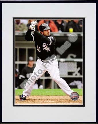 Carlos Quentin 2010 Action "Stance" Double Matted 8” x 10” Photograph in Black Anodized Aluminum Frame