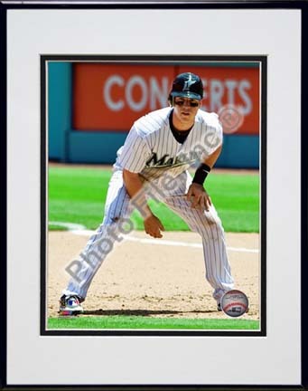Chris Coghlan 2010 Action "Home Jersey" Double Matted 8” x 10” Photograph in Black Anodized Aluminum Frame