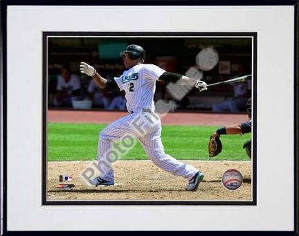 Hanley Ramirez 2010 Action "Swing" Double Matted 8” x 10” Photograph in Black Anodized Aluminum Frame