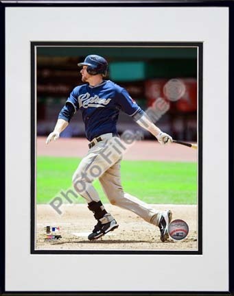 Chase Headley 2010 Action "Follow Through" Double Matted 8” x 10” Photograph in Black Anodized Aluminum Fr