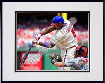 Ryan Howard 2010 Action "Connect" Double Matted 8” x 10” Photograph in Black Anodized Aluminum Frame