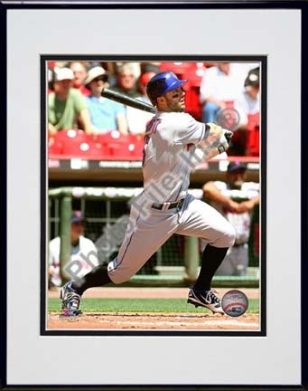 David Wright 2010 Action "Follow Through" Double Matted 8” x 10” Photograph in Black Anodized Aluminum Fra