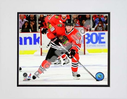 Patrick Kane 2009 - 2010 Playoff Action "Skate" Double Matted 8” x 10” Photograph (Unframed)