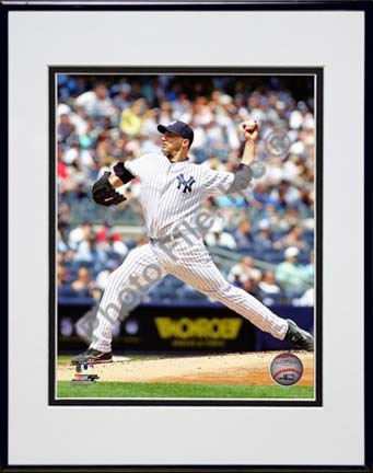 Andy Pettitte 2010 "Action" Double Matted 8â€ x 10â€ Photograph in Black Anodized Aluminum Frame