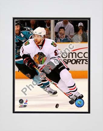 Brian Campbell 2009 - 2010 Playoff Action Double Matted 8” x 10” Photograph (Unframed)