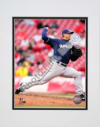 Trevor Hoffman 2010 Action Double Matted 8” x 10” Photograph (Unframed)