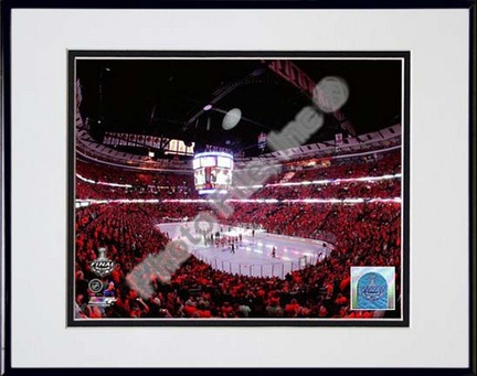 United Center Game Two of the 2010 NHL Stanley Cup Finals (#5) Double Matted 8” x 10” Photograph in Black Anodized A
