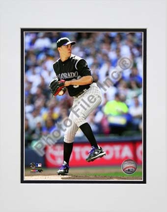 Ubaldo Jimenez 2010 Action "Wind Up" Double Matted 8” x 10” Photograph (Unframed)