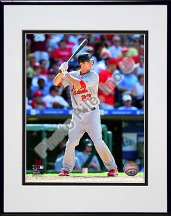David Freese 2010 Action "Stance" Double Matted 8” x 10” Photograph in Black Anodized Aluminum Frame